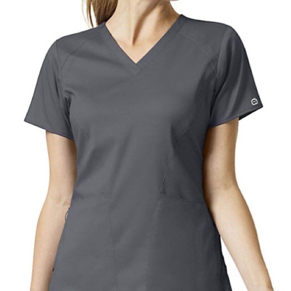 WonderWink Women's Modern Fit Scrub Set  - Light Gray top 6319+pants 5519 XS